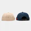 Gorros Vintage Homens Mulheres Primavera Outono Landlord Hat Streetwear Hip Hop Chapéu Sem Aba de Veludo Docker Boné Atacado