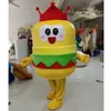 Disfraz de mascota de hamburguesa de Halloween de calidad superior personaje de tema de anime de dibujos animados tamaño adulto fiesta de cumpleaños de carnaval de Navidad vestido de lujo