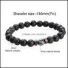 Armbanden kralen, strengen heren armband 8mm natuurlijke maansteen vulkanische steen kralen Tibetaanse boeddha chakra yoga sieraden cadeau levering 20