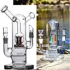 Hookahs Big Glass Bong Fab Ovo Inline Honeycomb Perc Plataforma De Petróleo Muito Liso Tubulação de Água De Fumo 14.4 mm articulação feminina