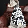 薄いペットシャツスウェットシャツミルクプリント子犬ジャケットドッグアパレルホリデービーチコルギ犬の服