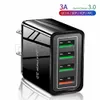 Hızlı Hızlı Şarj 4 Ports QC3.0 30W AB USB Fiş USB Duvar Şarj Cihazı Adaptörü 15 11 12 13 14 Samsung S10 S22 S23 Utral M1