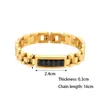 Linkketen Minimalistisch 18K Gold vergulde kleurrijke horlogeband zirkoon armband roestvrijstalen armbanden dikke waterdichte stijlvolle sieraden kent22