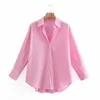 Vintage Women Turn Down Collar Shirts Spring-Autumn Office Ladies Short Front Back Long Shirt Casaul Girls Chic Tops 210527