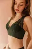 NXY Sexy Setwomen Underkläder Sexig Underkläder Plus Storlek Bra Spets Svart Vit Grön Köttfärgad Set Bras För 1129