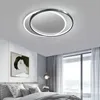 침실에 대 한 기하학 천장 램프 57W LED 라이트 컬러 변경 원격 제어 조명과 무한히 디밍