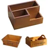 Träblomsterkrukor för saftiga växter Nursery Garden Planterfönster Box Trough Pot Brickor Supplies Planters