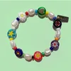 Beaded Strands 2022 Handgjorda pärlor Färgglada blomma tai chi mönster armband till hands för kvinnor flickor egirl smycken gåvor tillbehör fawn22