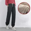 Зимние женщины теплые леггинсы брюки хранят теплые растягивающие штаны тренировки леггинсы мода твердого цвета плюс размер леггинсы 211019