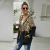 Herbst Winter Leopard Sweatshirts Frauen Langarm Mit Kapuze Hoodies Casual Zipper Hoodie Top Warme Mantel Polerones Mujer 210803