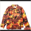 Jackets Outerwear & Coats Clothing Apparel Drop Delivery 2021 High Street Camouflage Autumn Lapel Stand Collar Dstring Waist Jacket Mens Mult