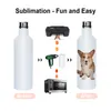 3pcs Sublimation Tumbler Insulated Bottle and Tumbler Set Wine glasses Set 25oz Wine Bottle and 2pcs 12oz Wine Tumbler with lid and straws DIY