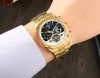 Montre-bracelets pour forsiner Grand Golden Automatic Watch Tourbillon MoonPhase Male Mécanique Calendrier Selfwind en acier Relogio4989904