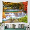 Beautiful forest wall hanging waterfall HD landscape 3d printing digital printing home decoration tapestry 210609