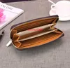 Old Flower Print Fashion Women Clutch Wallet Pu Leather Card Holders Single Zipper Wallet Lady Lady Long Classical Purse2093