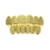 Mens Hip Hop Sieraden 14K Vergulde Tanden Grillzs Set Europese en Amerikaanse tanden tandgrills