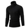 Autumn Winter Turtleneck Sweater Men 2019 Solid Color Sweater Men's Slim Long Sleeve Knitted Men Pullovers Sweater Plus Size 3XL Y0907