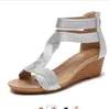 Womens Bohemian National Style retro Aberto do pé de feriado Sapatos femininos na primavera e verão Fashion KM016 210624