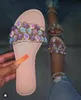 Pantofole basic da donna estive Bling Sandali con diamanti Stringhe di cristallo lucide Scarpe con perline Designer Scivoli per vacanze all'aperto