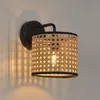 wandlampe rattan