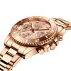 BIDEN Japanese gold fashion business creative steel ladies bracelet watch female waterproof