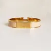 2022 High quality designer design Bangle stainless steel gold buckle bracelet fashion jewelry men and women bracelets