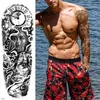 3D Sexy Tatoo Temporary Tattoos Waterproof Sticker For Man Body Art Full Arm Exquisite Pattern Tattoos Large Size