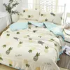 Bedding Sets 4pcs Set Summer Comfortable Quilt 100% Silk Comforter Blanket Duvet Washable Ice Air Conditioning