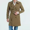 Men039S Trench Coats 2022 Brand Coat Men Double Breasted Windbreaker Male Casual Lapel Spring Autumn Korean Slim Long S6xl Wil5633141