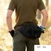 Men039S Tactical midjeväska Pack Pack Camo Waterproof Hip Belt Bag Pouch för vandring klättring utomhus2541367