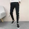 Koreanska sommar män byxor märke streetwear harem smal passform hip hop alla matcha casual byxor kläder 28-36 210715