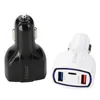 5% QC3.0 Fast Charging Cars Chargers With LED Halo Light Type-C PD Car Charger for Phone Black White