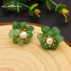 boucles d'oreilles fleur de jade