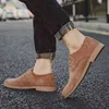 Buty Sukienka 2019 Mężczyźni Anglia Trend Casual Męski Suede Oxford Wesele Skórzane Mieszkania Zapatillas Hombre Plus Rozmiar 46 220223