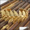 Bransolety bransoletki grecian złoty metalowy liść miedź