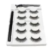 3/5 Paar natürliche falsche Wimpern mit Pinzette und selbstklebendem Eyeliner-Set, flauschige, künstliche 3D-Nerzwimpern, dicke Locken, gefälschte Wimpernverlängerung