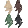 Baby pojke mode kläder sätter söta hooded top hoodies byxor byxor 0-24m nyfödda toddler våren fall casual solid outfits 2021 g1023