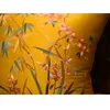 DUNXDECO Federa per cuscino decorativo Federa per cuscino moderna cinese tradizionale Fiore di bambù Orchidea Ricamo di lusso Divano Coussin Dec 210401
