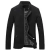 Blazer veste hommes printemps automne affaires manteau travail col montant fermeture éclair vêtements d'extérieur léger coton 210909