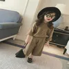 Toptan Bahar Kore Tarzı Bebek Kız 2-ADET Setleri Kazak Uzun Kollu Üst + Pantolon Çocuk Giysileri E284 210610