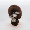 Slbstridal handgemaakte barokke koperen bloem parels bruiloft accessoires bruids hoofdband haar clip barrettes set vrouwen sieraden