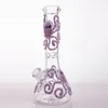 7mm Thick Octopus Beaker Bong 13 Inch Tall Hookahs Hand Painting Glass Water Pipe Dab Rigs Green Pink Purple Smoking Tools