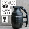 260ml Creative Milk Mug Coffee Cup Ceramics Build-on Brick Cups Drinking Water Holder Black Grenade Design Birthday Gifts