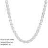 Chaînes 925 Sterling Argent 50cm 60cm 5mm Robinet Chaîne Collier Pour Femmes Homme Mode Charme Bijoux3237181