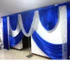 2021 6m Wide Wedding Silver Sequin Swag Designs Bröllop Stylist Swags For Backdrop Party Curtain Stage Bakgrund Drapes Kund gjord