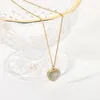 Hänghalsband minar delikat transparent kristall bling zirkonia ensamma hjärthalsband för kvinnliga damer lyxiga tillbehör