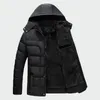 Winter Cool Jacket Men Plus Size Thick Hooded Parkas Old Man Warm Coat Casual Padded Father Snow Wear Outwear 4XL ML