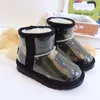 Kids Designer lian classic clear mini snow boots Baby Maternity winter fur furry girls Kid satin boot ankle booties snows sh3229841