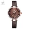 Gli studenti al quarzo semplici casual di marca Shengke guardano gli orologi da donna con marcatore di diamanti impermeabili Life 8047202y