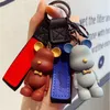 Bow Tie Bear Doll Keychain Cell Phone Straps Violent Bag Pendant Gift Backpack Pendants Car Key Chain Creative Multicolor Resin Cute